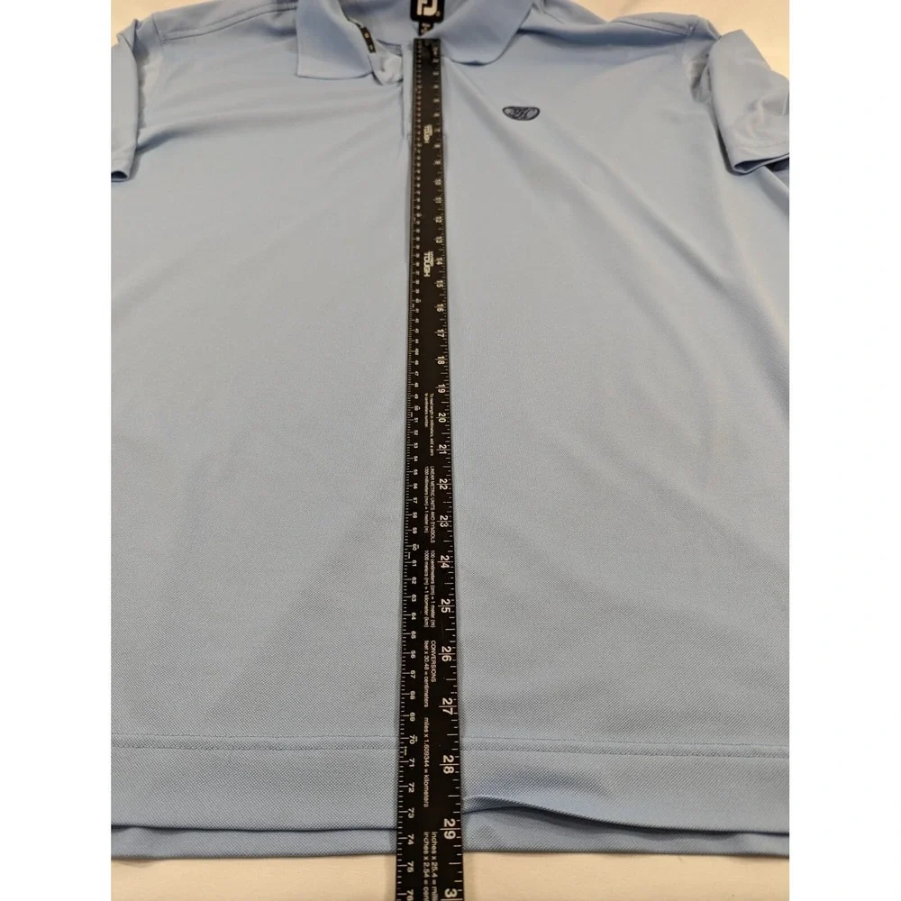 FOOTJOY Polo Golf Shirt Baby Blue Extra Large XL Hilton Head Knit Polo‎  EUC!